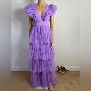 Lavender Layered Maxi Dress NWT